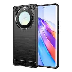 Capa de celular para Honor X9A, fibra de carbono refinada, anti-queda, anti-impressões digitais, proteção total