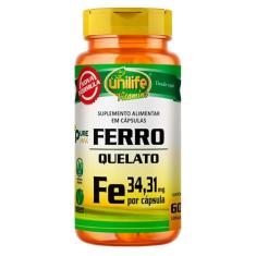 Ferro Quelato FE 14mg 60 cápsulas Unilife