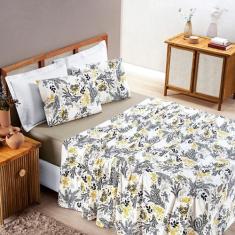 Jogo De Cama Casal 4 Peças Quality 100% Algodão Premium - Bia Enxovais