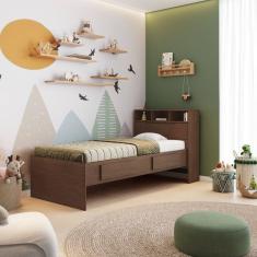 Cama Solteiro com Baú 2 Gavetas Ravena Conquista Móveis