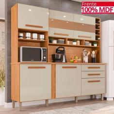 Cozinha 6 Portas 2 Gavetas Amanda Com Espelho - Tudo De Móveis Cinamom