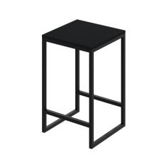 Banqueta Média 38x36x60cm Active Yescasa Preto Onix/Preto