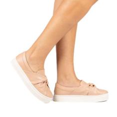 Tênis Slip On Jjojo Feminino Beth Com Forro Em Espuma, 37, Nude