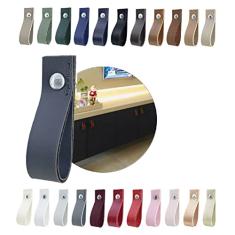 Kit com 12 Puxadores Doko Parafuso para Móveis Armário Guarda Roupa Gaveta Porta Baús Caixas Bandeja Cesto Tábua - Cor Textura de Couro