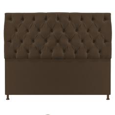 Cabeceira Sofia 160Cm Queen Size Suede Marrom Amarena Móveis
