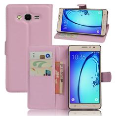 Capa carteira para Samsung ON 7 Pro, carteira flip de couro PU premium com compartimento para cartão, suporte e fecho magnético [capa interna à prova de choque de TPU] Compatível com Samsung ON 7 Pro