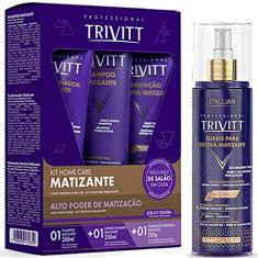 Kit Trivitt Matizante 4pçs: Fluido Escova Matizante + Kit Home Care Marizante