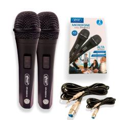 Microfone Com Fio Duplo Profissional Modelo KP-M0015