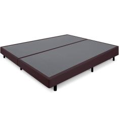 Cama Box King Anti Refluxo Marrom Inclinada 193x203cm BF Colchões