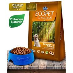 Ração Seca Ecopet Natural Carne E Frango Cães Adultos - 20Kg