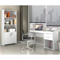 Conjunto Home Office 2 Peças 1 Escrivaninha 2 Gavetas 1 Armário 2 Portas