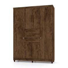 Guarda Roupa Solteiro 6 Portas e 3 Gavetas Imperial Imbuia - Pallazio