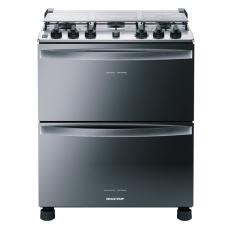 Fogão A Gás De Piso 5 Bocas Duplo Forno BFD5NCR Brastemp Inox 220V