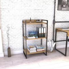 Estante de Livros Industrial Aço 60cmx104cm 3 Prateleiras Kuadra - Com