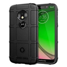 Capa para Moto G7 Play, com sensação macia, proteção total, anti-arranhões e impressões digitais + capa de celular resistente a arranhões para Moto G7 Play