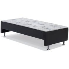 Cama Box Conjugada Solteiro Vazado Cori Preto
