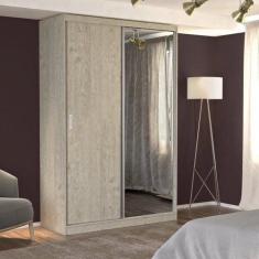 Guarda-Roupa Solteiro 1 Espelho 2 Portas de Correr 2 Gavetas MDFmm771E