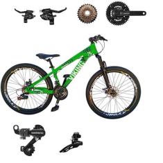 Bicicleta Vikingx Aro 26 Tuff 25 24v Cambio Shiamano Traseiro Dianteir