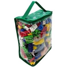 Organizador de Brinquedo Baú Bloco de Montar Bonecas Carrinhos  C/ Alç