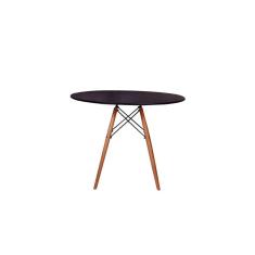 Mesa Redonda Eames Eiffel Wood 80cm Preta