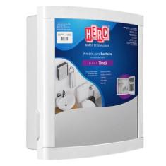 Armário para Banheiro Tivoli C/Espelho e Porta Branco - Herc