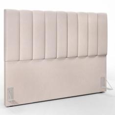 Cabeceira Cama Box Queen 160 cm Dália W01 Linho Cru Lyam Decor