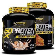 Kit 2x Whey Iso Protein Blend Complex  Isolado 2Kg - XPRO-Unissex
