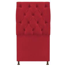 Cabeceira Sofia 90 Cm Solteiro Suede Vermelho