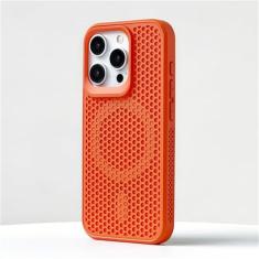 Capa magnética de malha de dissipação de calor para iPhone 15Pro Max 14 13 12 Pro Max Cooling respirável capa de carregamento sem fio, T9, para iPhone 15 Pro