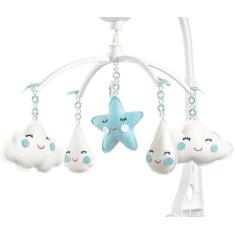 Móbile Berço Bebê Musical E Giratório Chuva De Amor Azul - Sleepbaby, 
