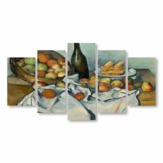 Quadro O Cesto De Maçãs Paul Cézanne Arte Canvas 155X80Cm - Geral