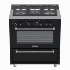 Fogao 5 Bocas Venax Temis Preto Gas GLP 220 V