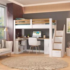 Cama Office Multifuncional Solteiro Adulto Star Plus Casatema MadeiraO