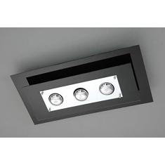 Plafon Retangular 3 Lâmpada 60W E27. Pantoja & Carmona. 137. 60. Multicor Bivolt