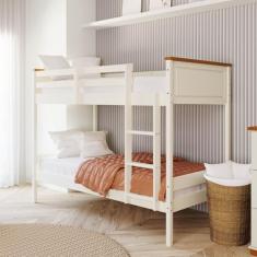 Beliche Solteiro Madeira Maciça Ananda Cabecasa Madeiramadeira Off-white/Mel