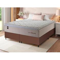 Conjunto Cama Box c/ Molas Ensacadas Roma Bege King 193x203x71 - King 