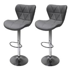 Kit 2 Banquetas Giratórias Formiga Cinza - Cadeiras INC