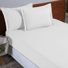 Jogo Lençol Casal Padrão 03 Peças Percal 300 Fios 100% Algodão Aba Ame