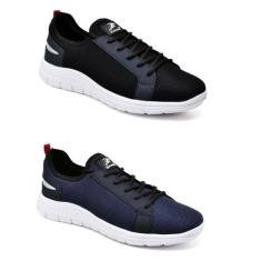 Kit 2 Pares de Tenis Casual Masculino Caminhada - REF, 33, Preto, Azul