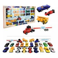 Kit Coleção Carrinhos 25 Peças  Caminhões e Carretas Brinquedo - toys