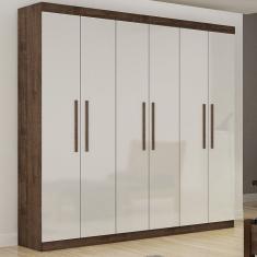 Guarda Roupa Casal 6 Portas Belém Valverde Móveis Canion/off White