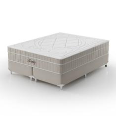 Cama Box King 193x203x59cm Molas Ensacadas Royale Montreal Bege