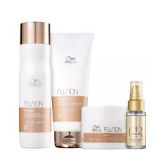 Kit Wella Professionals Fusion + Óleo Reflections - 4 Prods