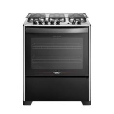 Fogão 5 Bocas Dako Magister Grill Preto com Mesa Inox Bivolt, Espelhad