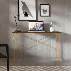 Mesa Escrivaninha para Estudo Office 0,90 cm Miami - KLM, imbuia/doura