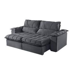 Sofá 5 Lugares Retrátil e Reclinável Martins M-178 Veludo - Martins Es