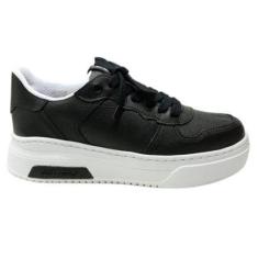 Tênis Bottero Sneakers em Couro preto-Feminino
