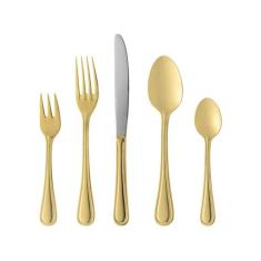 Faqueiro 30 Peças Em Aço Inox Avalon Dourado - Wolff, Dourado, 30 Peça