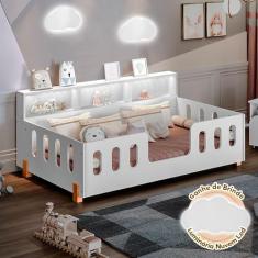 Cama de Criança Infantil de Criança Montessoriana Led Nina com Nicho B