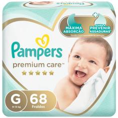 Fralda Pampers Premium Care G com 68 Unidades 